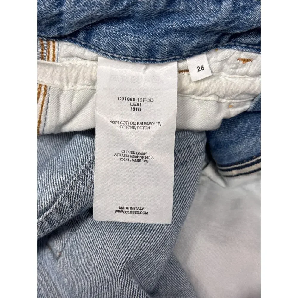 Closed Denim Jeans 26 Womens Lexi High Rise Straight Fit Tie Waist